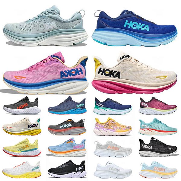 

hoka shoes one one bondi 8 clifton runner sneakers hokas carbon x 2 shadow triple black white harbor lunar rock women mens trainers samber y