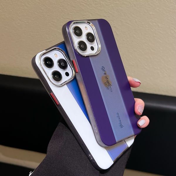 

luxury laser leather phone case for iphone 14 13 12 pro max 14plus soft frame camera lens protection fashion shockproof cover