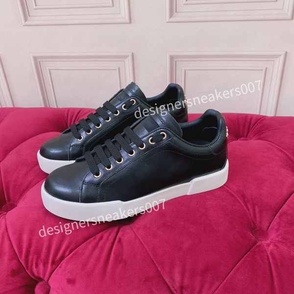 

designer mans woman shoe leather lace up men fashion platform oversized sneakers white black mens womens luxury casual shoes