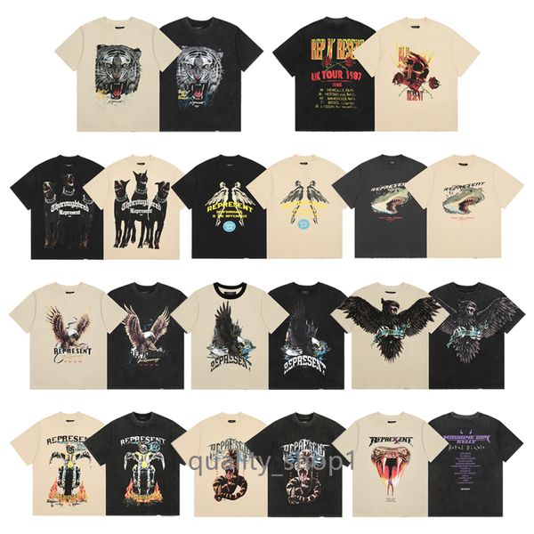 

23ss new mens t shirts womens designer summer loose print letters washing and aging t-shirt classic luxurys tee casual pure cotton short sle, White;black