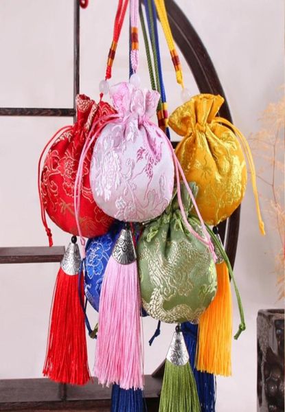 

retro sachet gift storage bags classical dragon pattern ancient decoration spice earrings jewelry bag for woman valentine039s d2811657, Blue;pink
