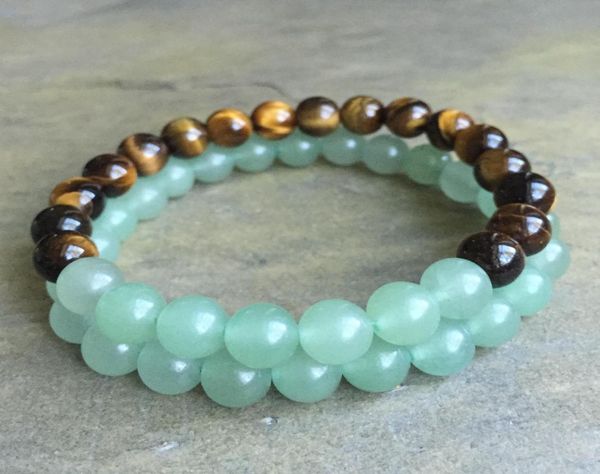 

8mm tiger eye bracelet green aventurine braceletgemstone beads bracelet elastic gemstone braceletgifts3492541, Black
