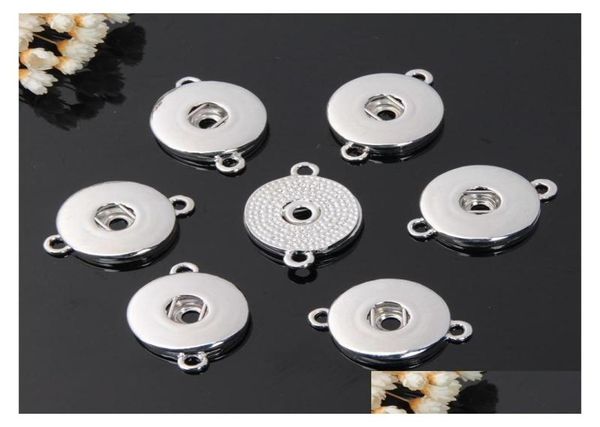 

18mm noosa style alloy stainless steel bracelet head connector snap button base for diy personality noosa jewelry findings t0tyk7336096