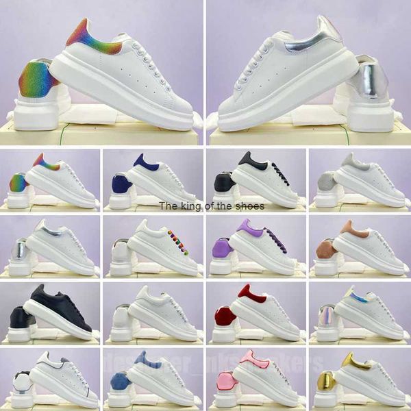 

designer woman shoes leather lace up platform oversized mc queen sneake white black mens womens luxury velvet suede casual chaussures de esp