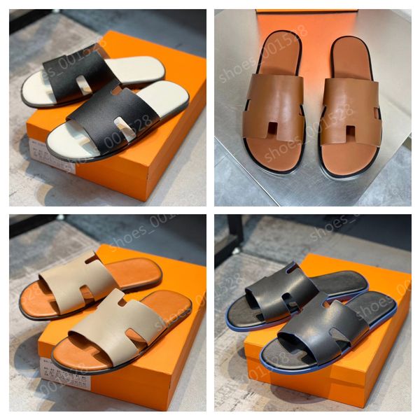 

blue calfskin izmir sandal man slipper sandale chypre shoe real leather slides mens sliders designer flat beach flip flops for womens summer, Black