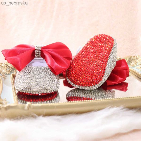 

dollbling jewelry rhinestone festive baby girl bling red bottom kids pretty casual prewalker soft sole cute shape shoes l230518