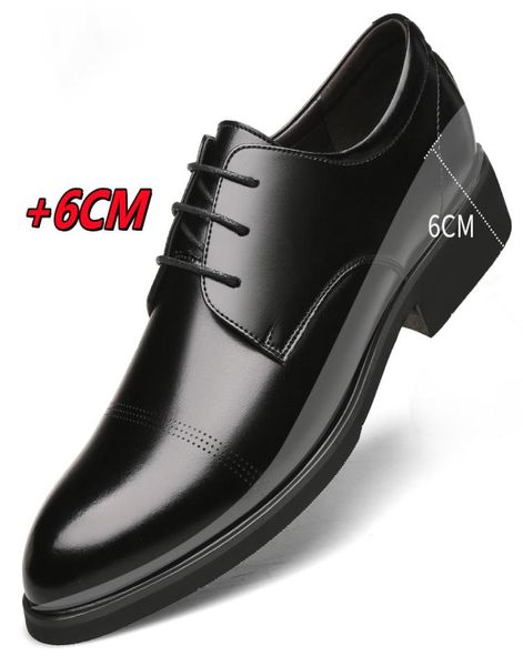 

yeinshaars height increasing shoes men taller elevator 6cm invisible insole for men heighten increased oxfords 2207014678327, Black