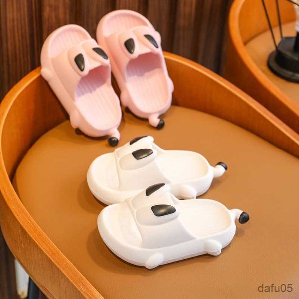 

slipper summer children' solid color slippers cute cartoon breathable non-slip comfortable slipper home bath shoes soft kids slippers, Black;grey