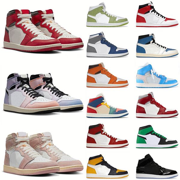 

mens women 1 1s designer basketball shoes jumpman lucky green craft next chapter ow unc black white lost and found olive sneakers shoes