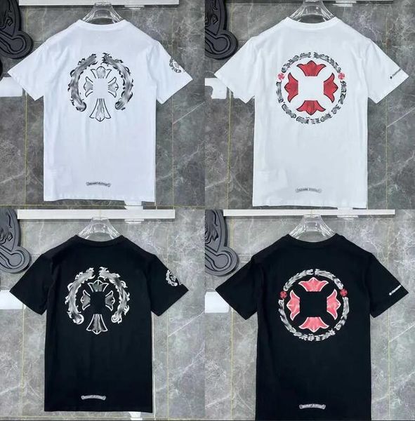 

men's t-shirts classics mens t shirts heart brand crew neck chromes short sleeves tees ch t-shirts sweater casual horseshoe sanskrit c, White;black