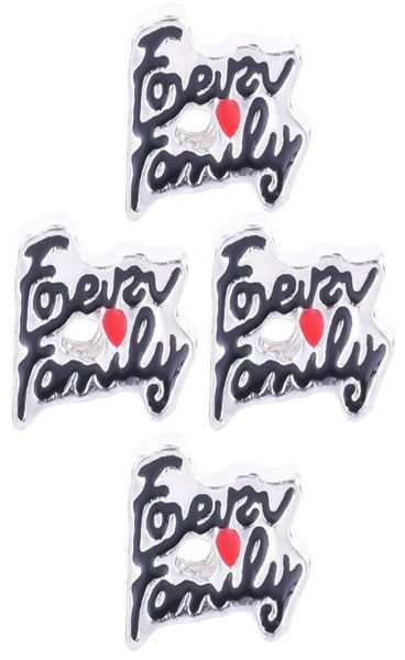 

20pclot forever family love charm floating locket charms fit for glass living magnetic memory locket jewelrys2171177, Bronze;silver