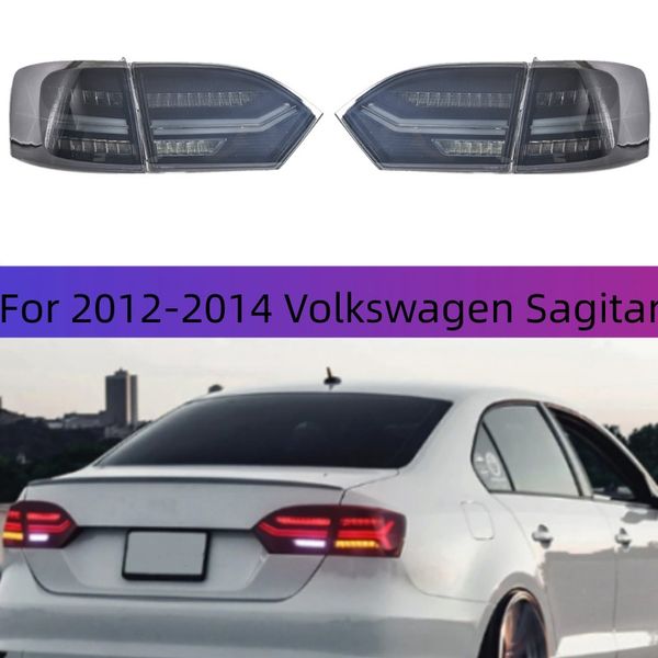 

automobile rear light for volkswagen sagitar 2012-2014 taillight assembly led drl streamer turn signal brake lamp
