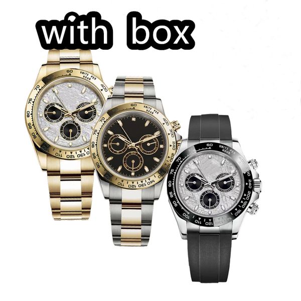 

classic automatic men's 40mm watch stainless steel 904l multi dial waterproof luminous fashion rubber strap adjustable business watch, Slivery;brown