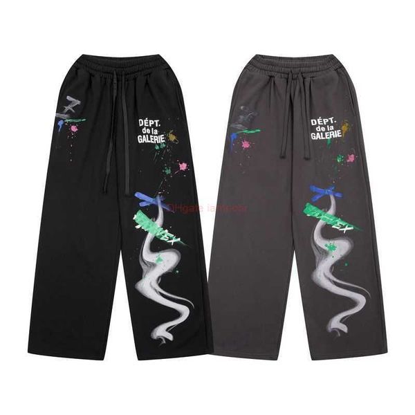 

designer clothing galleries pant little fashion galleryes depts de la galerie hand painted graffiti loose terry casual pants male luxury str, Black