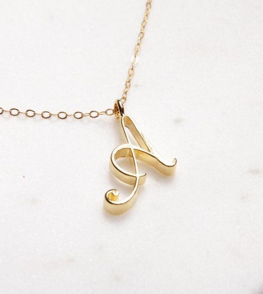 

tiny swirl initial alphabet letter necklace all 26 english gold at cursive luxury monogram name letters word chain necklaces for 8704057, Silver