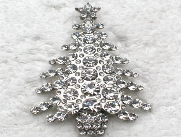 

whole beautiful brooch crystal rhinestone christmas tree pin brooches christmas gifts jewelry3546404, Gray