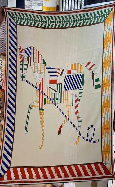 

pobing silk cashmere scarf women manual hand rolled shawls horse print square scarves wraps bandana big hijabs female foulards 2113935974, Blue;gray