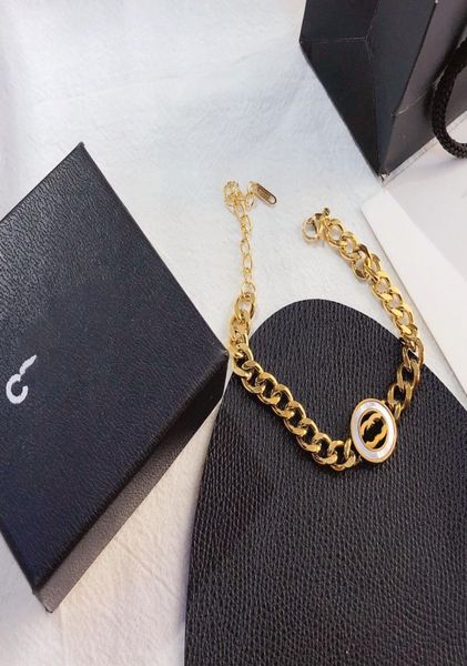 

designer chain bracelets bangle 18k gold bracelet wristband cuff chain stainless steel women bracelet for birthday gift l072 with 4679796, Black