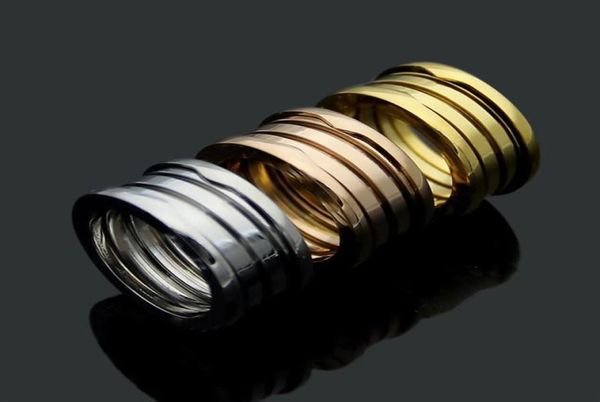 

europe america fashion style men lady women titanium steel engraved b initials three circles spring lovers narrow rings us5us12267863596, Slivery;golden
