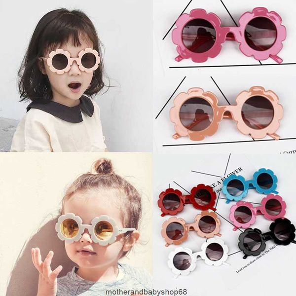 

5pcs/lot cute sunflower children kids uv400 fashion baby girl anti-ultraviolet sunglasses outdoor travel glasses accessories, Blue