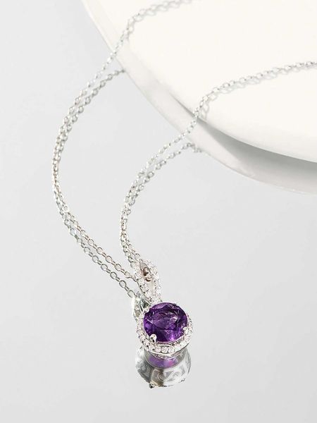 

pendant necklaces 925 sterling silver amethyst luxury necklace jewellery gift for women j230601
