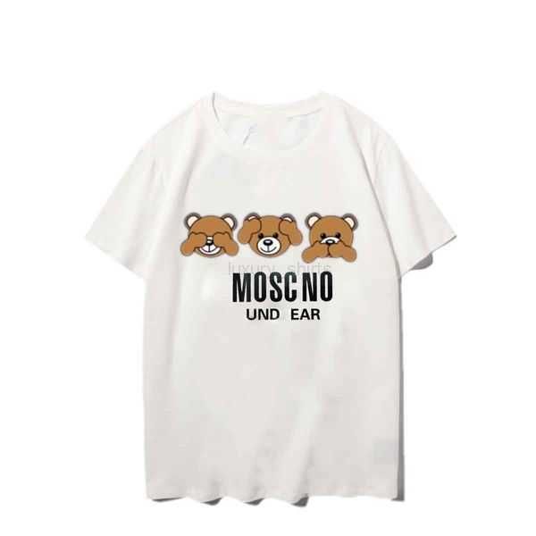 

2023s summer moschiio mens t shirts womens designers man t shirts fashion men tees spring auumnt us size s-xxl man tee shirt oversized white, White;black