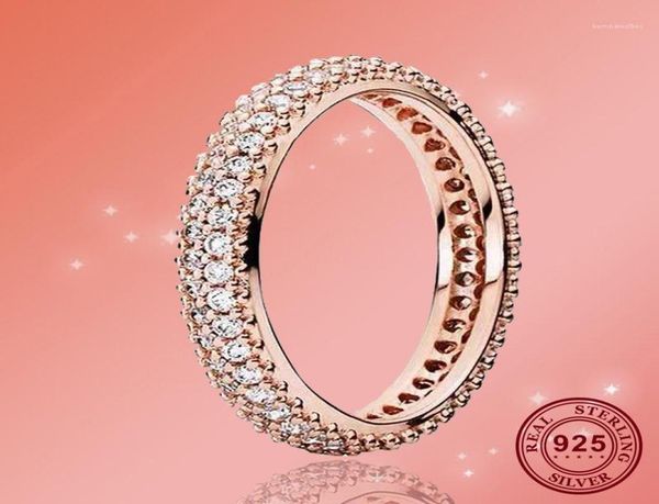 

925 sterling silver pan ring rose gold source of inspiration with crystal cz pan ring for women wedding party fashion jewelry14907018, Golden;silver