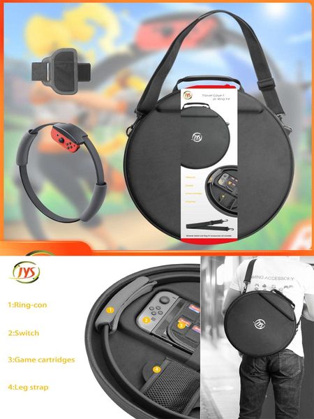 

organizer new case cover storage suitcase hard eva shell bag for nintend switch ns console and ring con ring fit adventure leg strap
