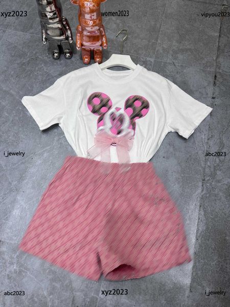 

tracksuits summer women casual sets size s-l 2pcs cartoon animal pattern short sleeved and letter printed shorts #multiple product, Gray