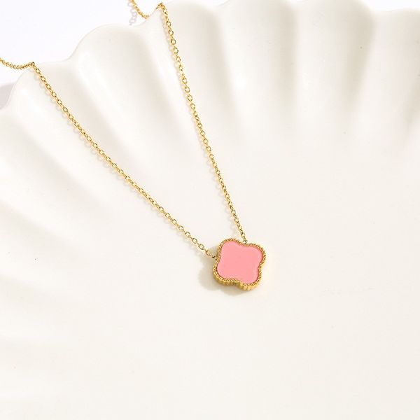 

classic designer lucky four-leaf clover necklace collarbone chain pendant valentine's day gift matching collarbone chain does not lose, Golden;silver
