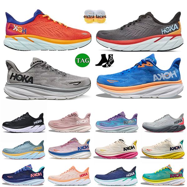 

original og hoka clifton 8 running shoes hokas cliftons 9 people jogging trainers blanc de blanc lilac black triple white carbon 2 on cloud
