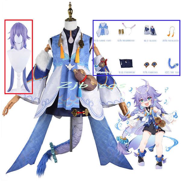 

anime costumes game honkai star rail cosplay women bailu cosplay come uniform dress anime halloween party come z0602, Black