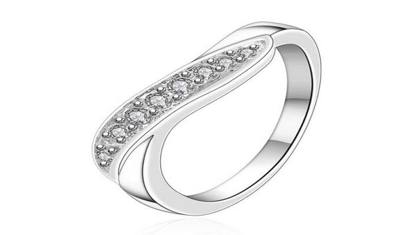 

plating 925 sterling silver luxury lady rings with many austrian crystals wedding rings jewelry 8664195, Slivery;golden