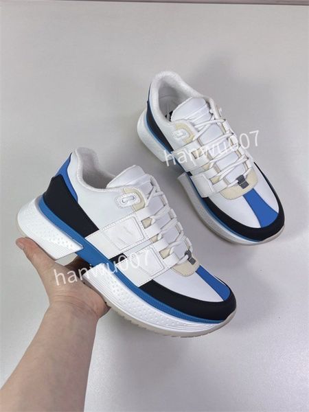

new men women designer shoes lace low high sneakers casual womens shoe sports breathable flexible soft comfortable real leather woman traine, Black