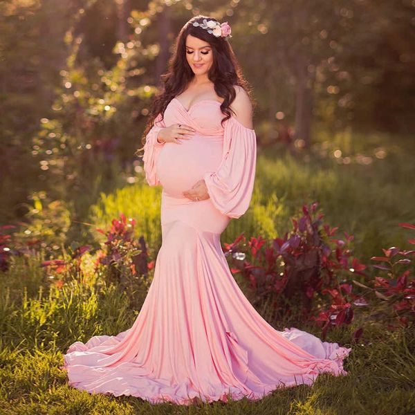 

maternity dresses pregnant women shooting dress split front length pregnant women pgraphy dress lace chiffon pregnant women's dress p p, White