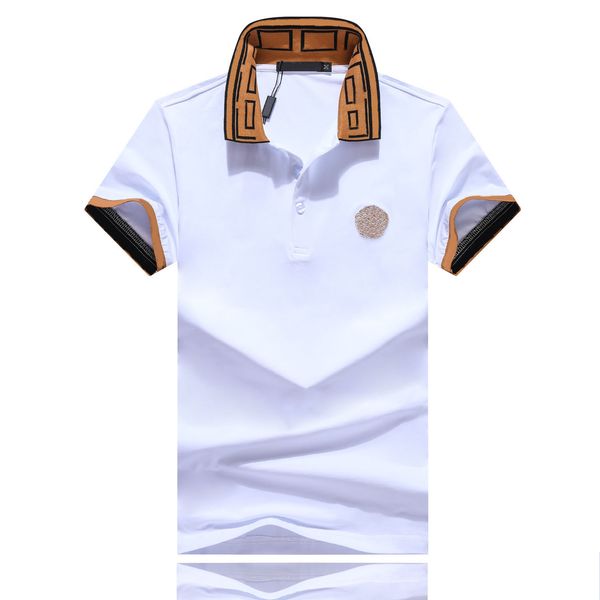 

2023ss designer polo shirts men luxury polos casual mens t shirt snake bee letter print embroidery fashion high street man tee, White;black