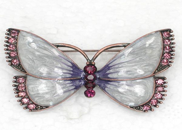 

whole crystal brooch rhinestone enameling butterfly brooches fashion costume pin brooch jewelry gift c8665991455, Gray