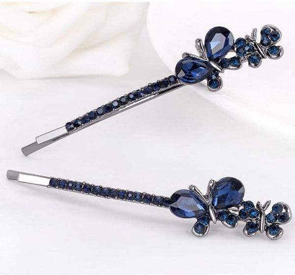 

1pair women hairpins crystal rhinestone flowers shaped hair clips girls barrettes clamp accessories9132779, Golden;silver