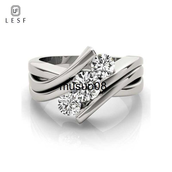 

band rings lesf 1.2 moissanite diamond vintage women engagement jewelry 925 sterling silver female wedding rings j230602