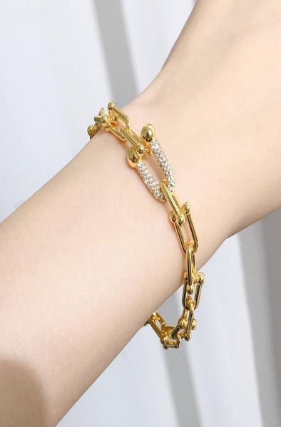 

high edition cubic zirconia paved hardwear bracelets graduated bracelet classic designer jewelry claasic mothers039 day gift 186409368, Golden;silver