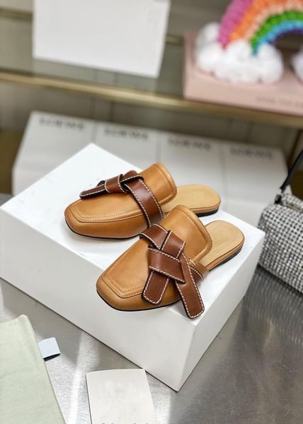 

luxury design early spring 2021 new women039s bow muller slippers design size 35402316424, Black