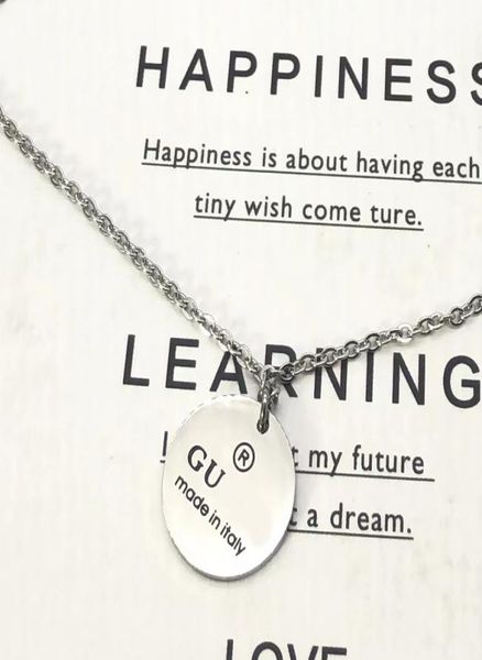 

round necklace women stainless steel couple chain pendant necklaces jewelry on the neck gift for girlfriend accessories whole4743654, Silver