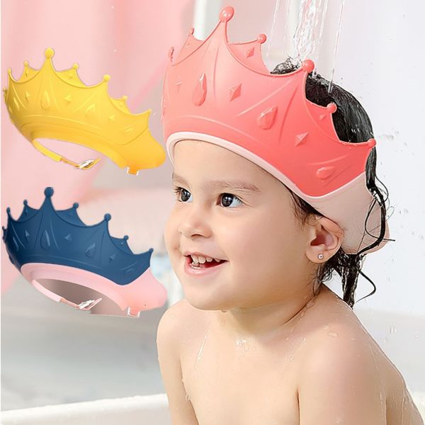 

Shower Caps Baby Swim Cap Bath Shampoo Adjustable Eye Protection Head Water Cover Care Wash Hair For 06 Years Kids 230601