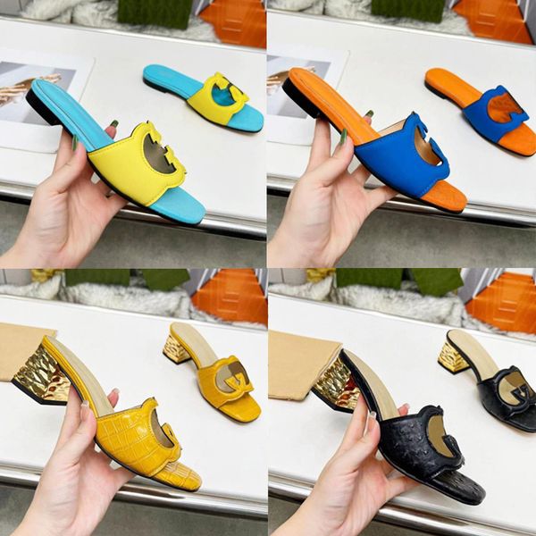 

genuine leather high-heeled sandals famous designer women summer luxury sliders fashion letter party pumps eu44, Black