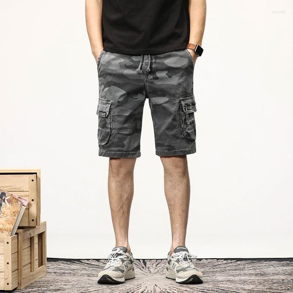 

men's shorts men's summer cotton y2k cargo camouflage men's large size brand clothing casual fashion jogging men's sport, White;black