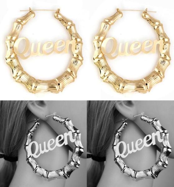 

fashion statement word name joint bamboo hoop earrings gold bamboo earrings hoops personalized your fashion your styles multi styl6593262, Golden;silver