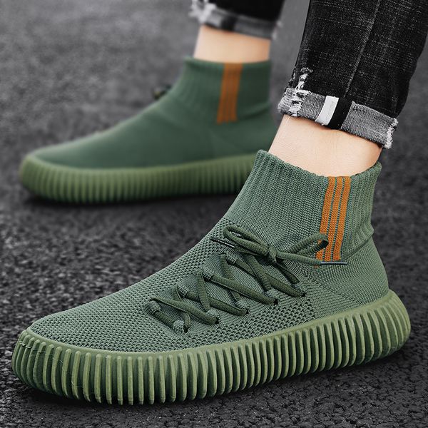 

breathable men loafers outdoor fashion running shoes classic comfortable sneakers for mens lightweight plus size shoes, Black