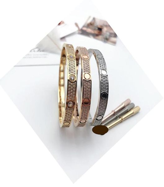 

fashion jewelry stainless steel bangles bracelet full diamond with big stone bracelets 3 row cubic zirconiacz for women valentine1510957, Black