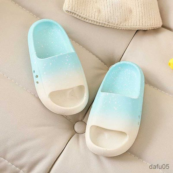 

slipper kids toddler bathroom slippers gradient star print non-slip shower slides sandals house shoes for baby boys girls, Black;grey