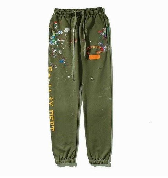 

men's pants 2023 galleryse depts mens womens sweatpants galleryes dept speckled letter print mans couple loose versatile casual straigh, Black